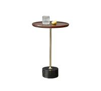 WOTZOV Tavolino da caffè, tavolino da tè, tavolino laterale in legno, mensola per soggiorno, tavolino rotondo per divano, mobiletto laterale, tavolino laterale mobile semplice e