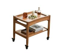 WOTZOV Tavolino da caffè, tavolino da tè, tavolino rustico in legno, moderno tavolino mobile per soggiorno con vassoio rimovibile, tavolini laterali per divano con ripiano porta