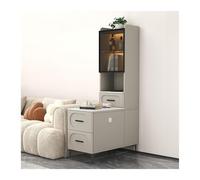 WOTZOV Tavolino da divano, credenza, mobiletto alto, tavolo angolare per soggiorno, mensole per armadi, tavolino da caffè, tavolino da caffè, mobiletto creativo,Khaki 90x40x165cm