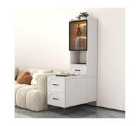 WOTZOV Tavolino da divano, credenza, mobiletto alto, tavolo angolare per soggiorno, mensole per armadi, tavolino da caffè, tavolino da caffè, mobiletto creativo,White 90x40x165cm