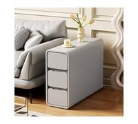 WOTZOV Tavolino da divano, credenza ultra stretta, tavolino laterale, mobiletto portaoggetti, mobiletto laterale per soggiorno, divano moderno e semplice, accanto alla luce, mob,Light Gray