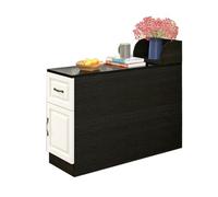 WOTZOV Tavolino da divano, tavolino europeo, mobiletto da divano, tavolino da caffè, tavolino angolare, mobiletto stretto, luce, bracciolo laterale di lusso, mobiletto da divano,Black 80x30x60cm