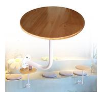WOTZOV Tavolino laterale in legno massello, tavolino a forma di L per soggiorno, camera da letto, bar, piccoli spazi，1 Pcs 40cm