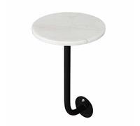 WOTZOV Tavolino laterale in marmo di lusso, tavolino angolare per divano da soggiorno, tavolino da comodino, tavolino rotondo da caffè per bar, negozio di dolciumi, negozio di t,1 Pcs