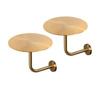 WOTZOV Tavolino rotondo in acciaio inox con vassoio, per esterni e interni, tavolino da caffè, per snack e bevande, per bar, ristoranti, snack bar，Set of 2 50cm