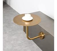 WOTZOV Tavolino rotondo in acciaio inox con vassoio, per esterni e interni, tavolino da caffè, per snack e bevande, per bar, ristoranti, snack bar，1 Pcs 50cm