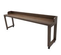 WOTZOV Tavolo da letto con ruote, scrivania da letto in legno, carrello mobile per computer portatile, tavolo con vassoio girevole per casa, ospedale, noce, 200 cm，One Color 200cm