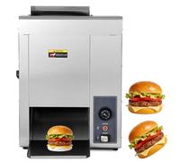 WOTZOV Tostapane Professionale per Hamburger da 2000 W, Macchina Automatica con Temperatura E Spessore Regolabili per Ristoranti