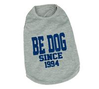 WOUAPY Be Dog Since 1994 Maglietta con Scritta per Cane Grigio Taglia L
