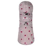 Wouapy Imper Pieghevole Pois Taglia 50 by, Imper rosé a Pois Rossi per Cani