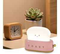 Woukksy Luce Notturna Bambini Toaster LED,Notturna Bambini Lampada Notturna per Bambini Dimmerabile Ricaricabile,Luce Notturna Bambini Lampada da Comodino Regalo per Cameretta Neonato e Bambina-Rosa
