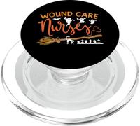 Wound Care Nurses Witch Broom Funny Halloween Nurse Costume PopSockets PopGrip per MagSafe