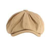 WOUND Coppola Uomo Cappello Ottagonale in Cotone Berretti Cappelli da Uomo Berretti Firmati retrò Cappello da Strillone Casual Cappello da Sole Estivo Boina,Khaki,55-59Cm