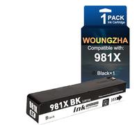 Woungzha 981X Compatibile Cartuccia d'inchiostro HP 981X per HP PageWide Color 586dn 556xh 586z 586f 556 586 E55650 (1 nero)