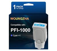 Woungzha Cartuccia d'inchiostro compatibile PFI-1000 Pigmento 80ml Sostituzione per Canon imagePROGRAF PRO-1000 (1 Ciano)