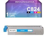 Woungzha Compatibile cartuccia toner C824 C834 C844 C824n C824dn C834dnw C834nw C844dnw Sostituzione per Oki C824dn C824n C834dnw C834nw C844dnw (1 Ciano)
