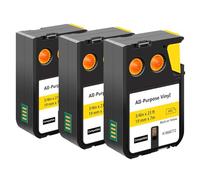 WoungZha Compatibile per Dymo XTL 1868772 All-Purpose Vinyl Etichetta Nero su Giallo per Dymo XTL-300 XTL-500 XTL300 XTL500 Etichettatrice 3/4" x 23 feet (19mm x 7m) (3-Pack)