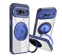 Wousunly Compatibile con Cover Google Pixel 9 Pro XL Silicone Magnetico con Anello,Custodia Pixel 9 Pro XL Antiurto Protezione Case Cover (Blu)