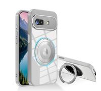 Wousunly Compatibile con Cover Google Pixel 9A Silicone Magnetico con Anello,Custodia Google Pixel 9A Antiurto Protezione Case Cover (grigio)