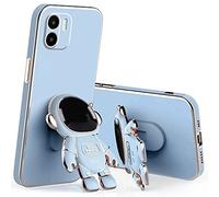 Wousunly Compatibile con Cover Redmi A2/Redmi A1 Silicone TPU Antiurto,Custodia Xiaomi Redmi A2 con Supporto Astronauta 3D Sottile Anti-Graffio Case (blu)
