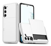 Wousunly Compatible avec coque Samsung A36 5G avec porte-cartes portefeuille portefeuille de protection pour Samsung Galaxy A36 5G Scorrevole Cache Silicone antichoc housse Cover (bianco)