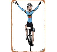 Wout Van Aert Stampa artistica con cornice in metallo vintage 20,3 x 30,5 cm