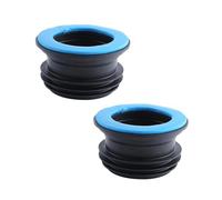 Wouueso 2 guarnizioni per WC, anello a flangia antiodore, tappi neri e in silicone, parti di riparazione del bagno