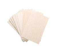 Wouueso Confezione da 10 in legno non trattati, sottili fogli di legno lamellare per case, aerei, navi, barche, e decorazioni fai da te