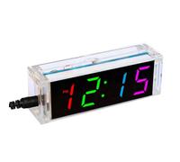 Wouueso Kit orologio fai da te per tubi digitali, orologio di temperatura, display colorato DS1302, kit di costruzione elettronico fai da te