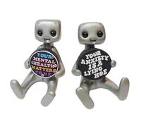 Wouueso La sua paura è un bugiardo zappa, Robot, Dolce Piccola Figura, Salute mentale, Resina, Scrivania, Casa Office, Scrivania, Giocattoli per bambini, Regali