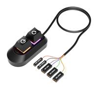 Wouueso Luci LED RGB per computer desktop scheda madre PC avvio esterno pulsante on/off e reset prolunga B
