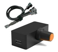 Wouueso Regolatore di velocità PWM 12 V 4 poli, regolatore di ventola viola PD QC, ricarica rapida fai da te con cavo adattatore da 1 a 3