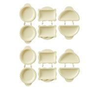 Wouueso Set di 6 stampi per torte a mano, pressa per pasta, utensili, Halloween, Natale, mini stampi per torte, zucche, mele