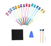 Wouueso Set di 7 forchette chakra + 1 diapason per il compito dell'anima, forchette ponderate per yoga, guarigione del suono, multicolore