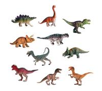 WOUYTPE 10 Pezzi Dinosauri per Bambini, Dinosauri Giocattolo, Mini Modelli di Dinosauro, Dieci Tipi Diversi, Adatti a Bambini dai Tre Anni in su per Giocare ed Esplorare Il Mondo Primitivo