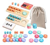 WOUYTPE La Matematica Giocattolo, Giocattolo di Matematica in Legno, Montessori Giochi Matematici Bambini, Adatto per Occasioni Come Natale e Compleanni, per Bambini dai 2 Anni in su