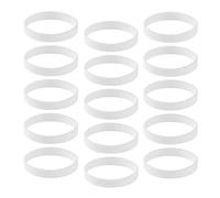 WOVEBIUS 15x/Pack Braccialetti in silicone semplici braccialetti di gomma di modo bianco, as described, Plastica, come descrizione
