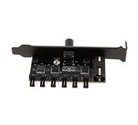 WOVEBIUS 4-Pin Power PCI Ventola di Raffreddamento Controller Velocità 6 Canali PC Case Fan Adapter