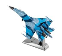 WOVEBIUS Aereo da caccia in scala 1/100 Su-30 modello pressofuso con supporto di visualizzazione, tipo 11
