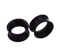 WOVEBIUS Facile Da Tunnel In Silicone Barelle Dell'orecchio Spina Unisex Per La Protezione Dell'orecchio Multifunzionale Silicone Fleshes Tunnel Ear Plugs nero 6mm, as description, Plastica, come