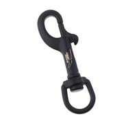 WOVEBIUS Gancio girevole in acciaio inossidabile 316 con occhiello a scatto per immersioni subacquee 90 mm, nero