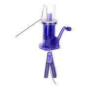 WOVEBIUS Macchina per maglieria manuale per nodi a bottone a coda di pesce Nodi a spirale blu, manovella a mano