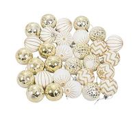 WOVELOT 30Pcs Decorazioni per Alberi di Natale Pallina da Appendere Ad Alta Pallina nel Oro Bianco Ad Alta qualità per Decorazioni Natalizie per La Casa
