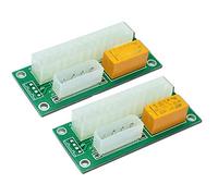 WOVELOT Adattatore per Alimentatore Multiplo Dual PSU da 2 Pezzi, Connettore Add2Psu ATX 24 Pin A Molex 4 Pin per BTC Miner
