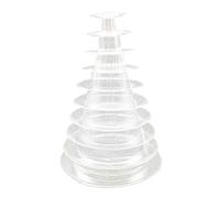 WOVELOT - Macaron a 10 piani per macaron, supporto per torta rotondo, vassoio in PVC, per prezzoletto di matrimonio compleanno