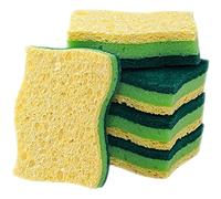 WOVELOT Spugne da cucina per la casa in cellulosa che non graffiano, 5 confezioni di spugna per piatti, spugna per piatti multiuso per la casa