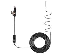WOVELOT Telecamera per Ispezione Boroscopica Endoscopio 3-in-1 Industriale 6 LED Integrati IP67 Endoscopio USB Impermeabile di Tipo C per Smartphone/PC Android (1M 7Mm)