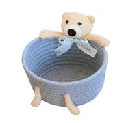 Woven Basket - Cotton Rope Organizer Container Holder, Space Saving Storage Solution Accessory Decoration, Household Arrangement Display Container Organizer, Room Storage Management For Book Decor