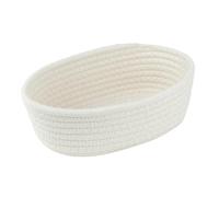 Woven Basket, Storage Bin, Cotton Rope Large Capacity Versatile Oval Shape Soft Material Lightweight Design, Storage Basket for Family, Friends, 11.81x6.69x3.54inches