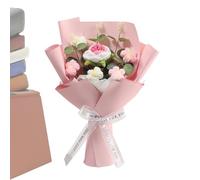 Woven Crochet Petals - Crafted Botanical Bouquet, Stitched Floral Cluster for Event Styling, Yarn Blossom Creation with Charming Appeal, Interior Accent, Knitted Bloom Ensemble for Birthday Festivity